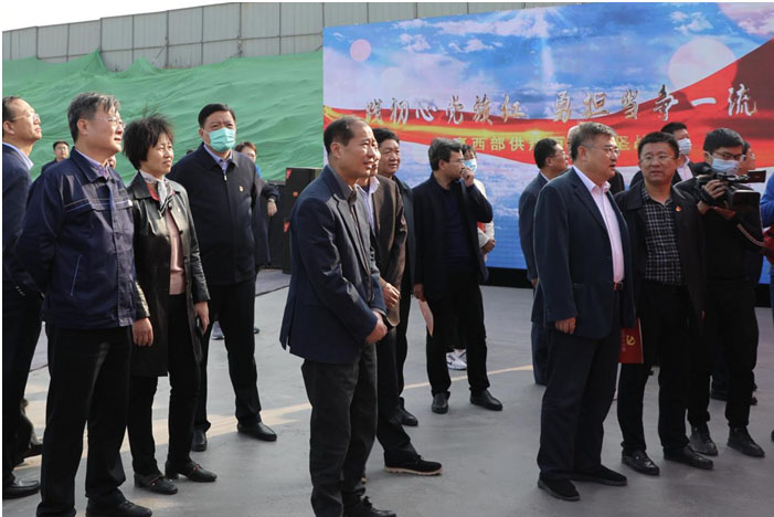 济宁市国资委党委书记、主任丰家雷带队参观“践初心党旗红,勇担当争一流”打赢西部热源替换项目百日坚战观摩活动